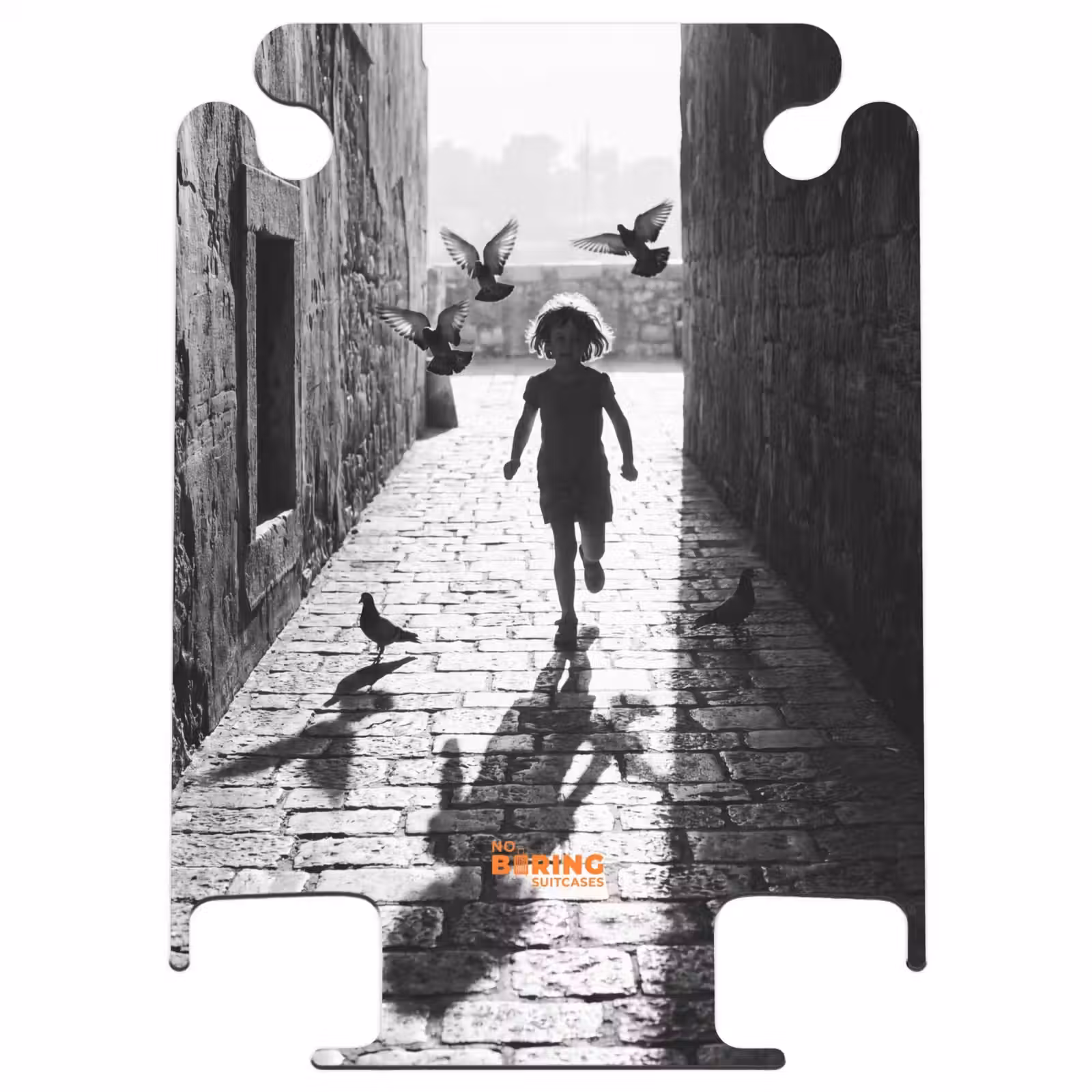 CaseSwap - Child - Bird - Street - Black-and-white - Playing — 1