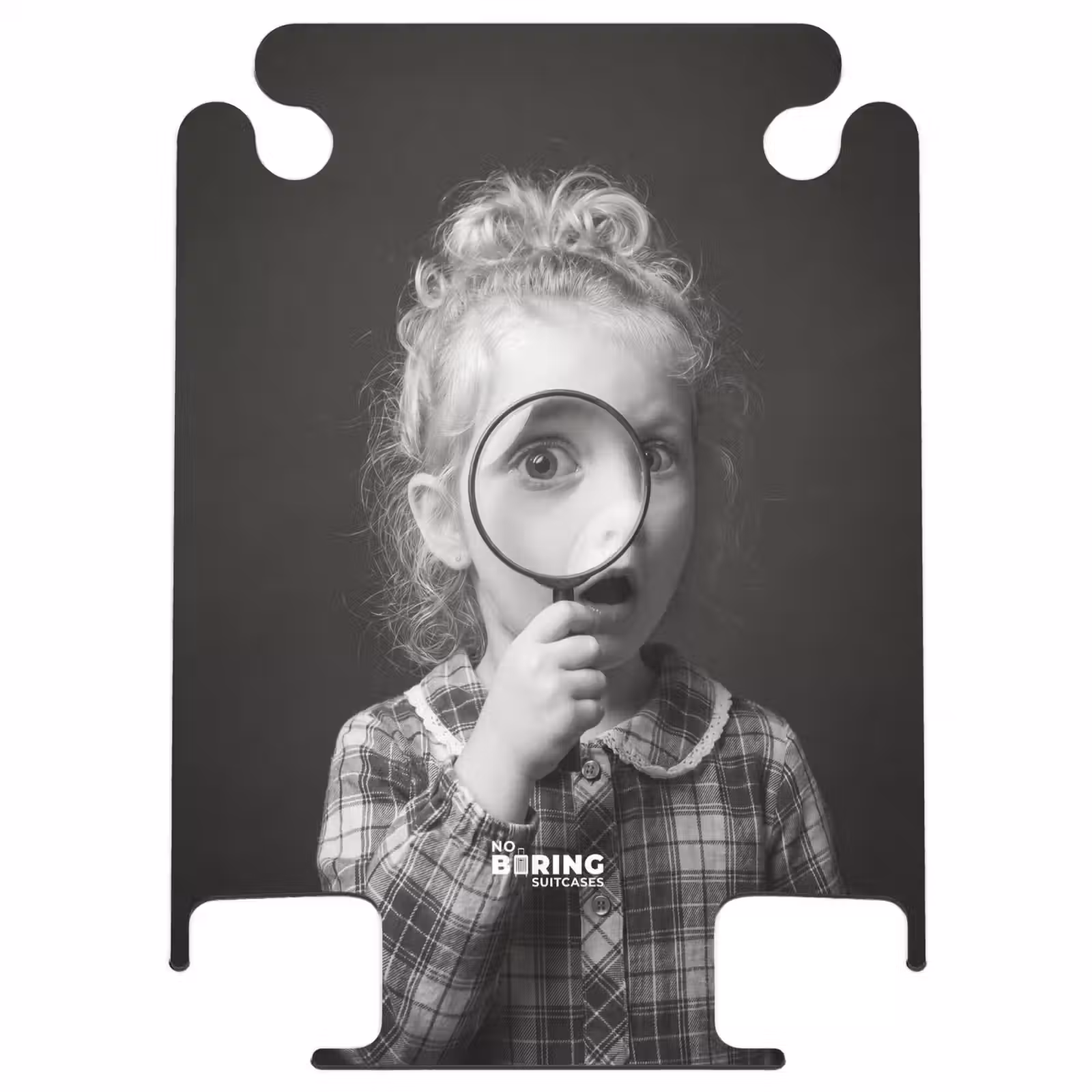 CaseSwap™ - Child - Magnifying Glass - Portrait - Black and White — 1