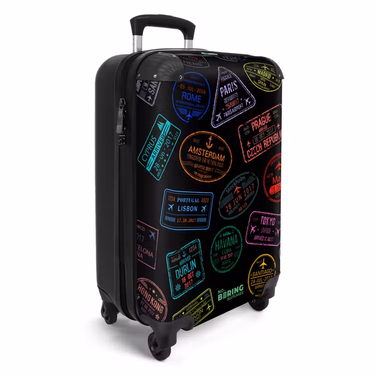 CaseSwap - Passport Stamps - Colorful - Black — 2