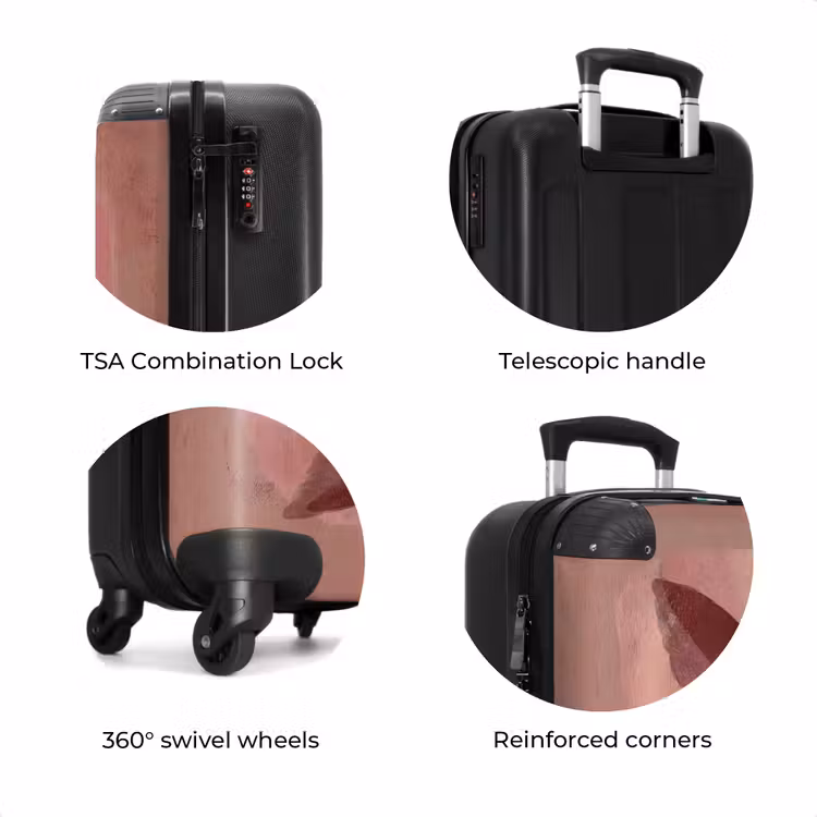 Suitcase - Illustration - Birds - Abstract - Pink — 8