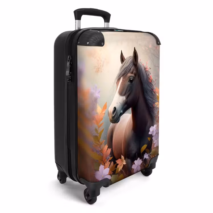 CaseSwap™ - Suitcase - Horse - Flowers - Nature - Purple - Animals — 2