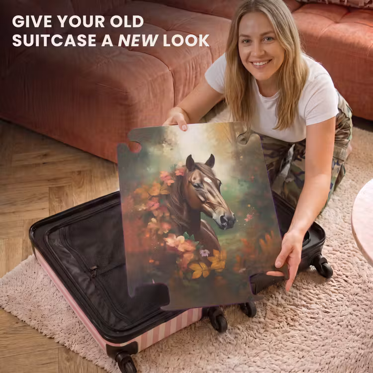 CaseSwap™ - Suitcase - Horse - Flowers - Nature - Animals - Forest - Orange — 3
