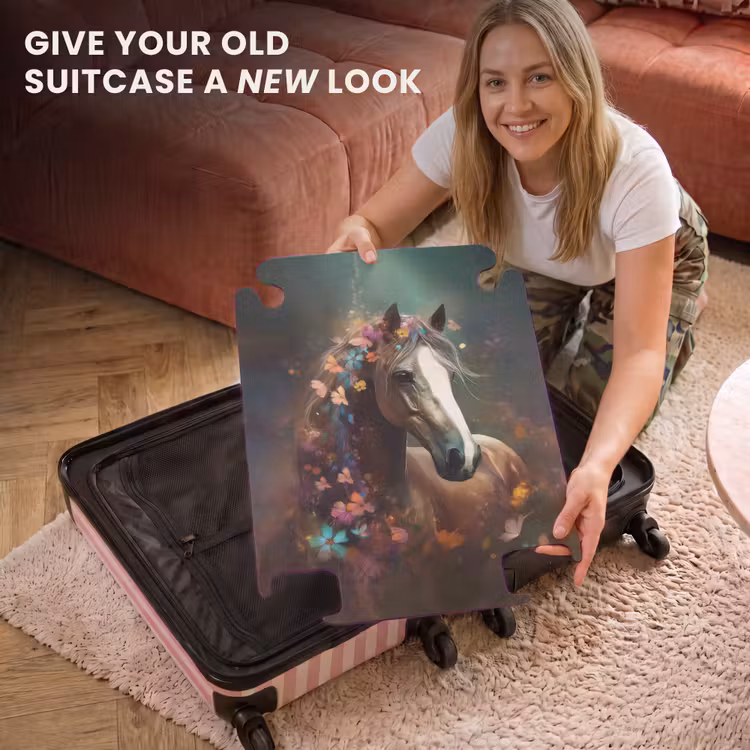 CaseSwap™ - Suitcase - Animals - Horse - Nature - Butterfly - Flowers — 3
