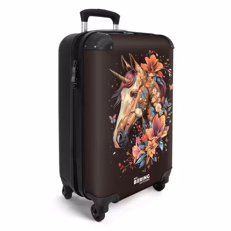 CaseSwap™ - Unicorn and Flowers on Black Background — 2