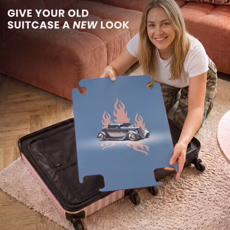 CaseSwap™ - Blue car with pink flames — 3