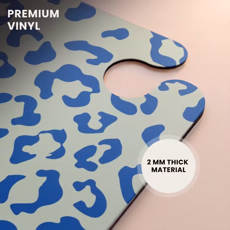 CaseSwap™ - Animal prints - Panther print suitcase in blue and pastel green — 6