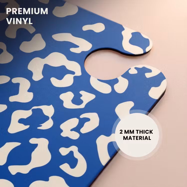 CaseSwap™ - Animal prints - Panther print suitcase in blue and white — 6