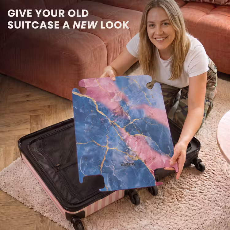 CaseSwap™ - Marble - Pink and Blue Marble with Golden Veins — 3