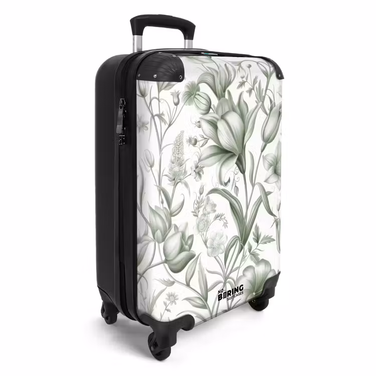CaseSwap™ - Vintage flowers - light green with white — 2