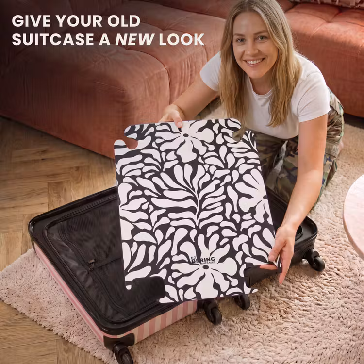 CaseSwap™ - Abstract - Black/White Floral Pattern — 3