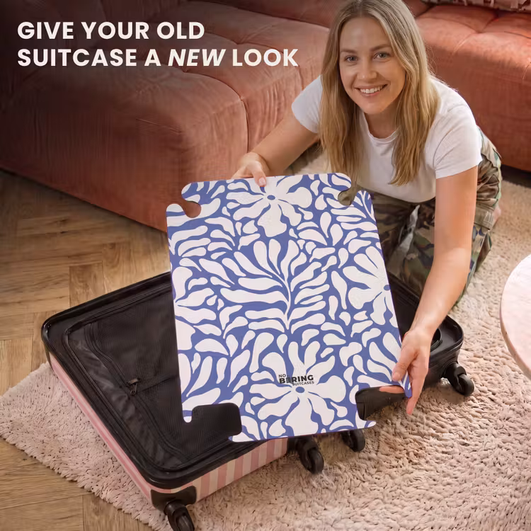 CaseSwap™ - Abstract - Blue/White Floral Pattern — 3