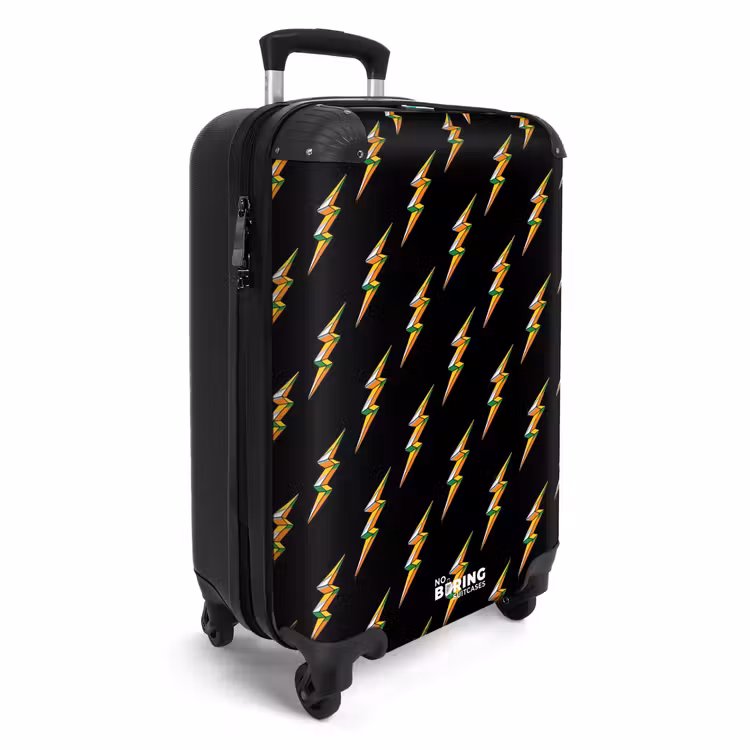 CaseSwap™ - Patterns - Golden lightning on black background — 2