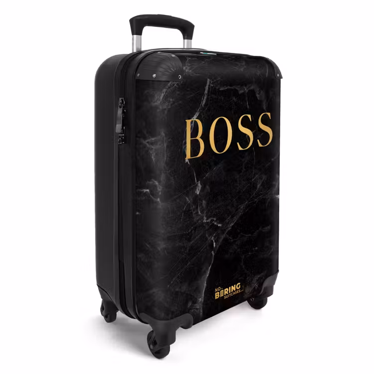 CaseSwap™ - Quotes - Boss - Marble look - Gold - Black — 2