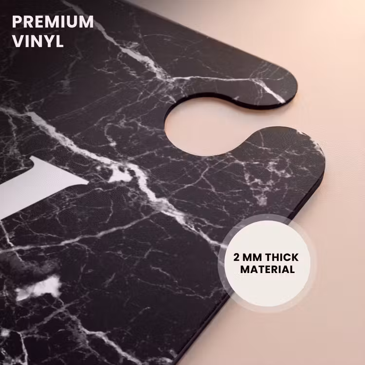 CaseSwap™ - Marble print - Black - Letter W — 6