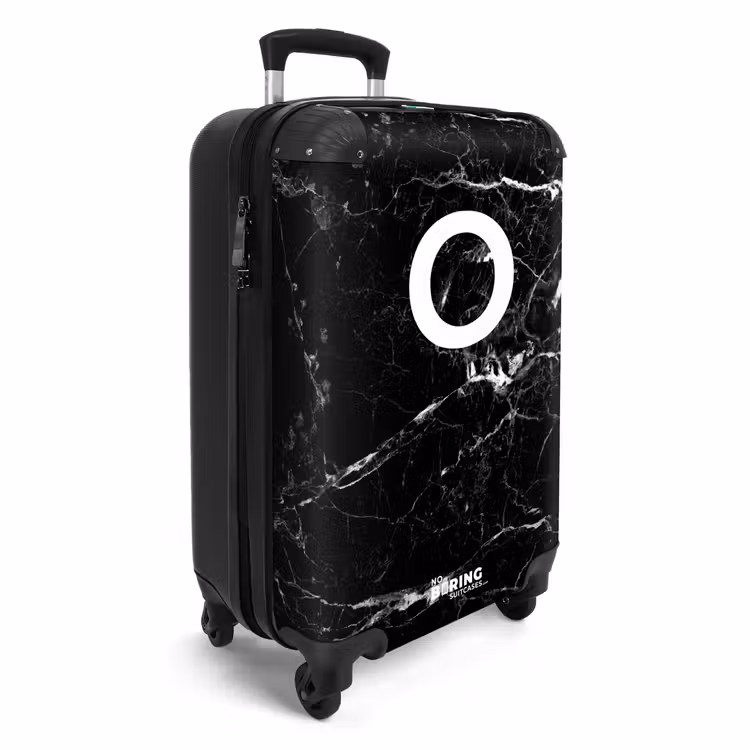 CaseSwap™ - Marble - Letter O - Black - Luxury — 2