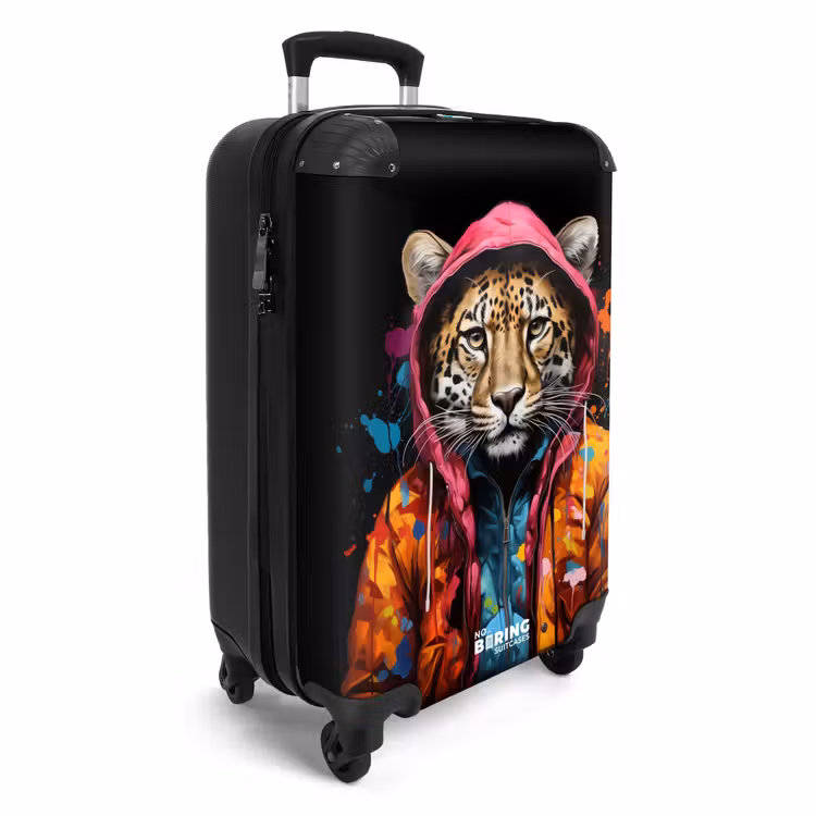 CaseSwap™ - Leopard with colorful coat and paint splatter — 2
