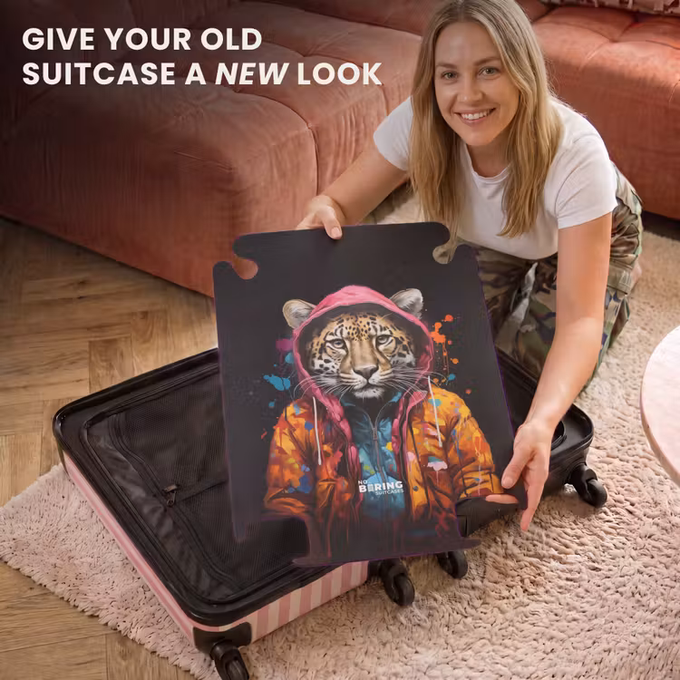 CaseSwap™ - Leopard with colorful coat and paint splatter — 3