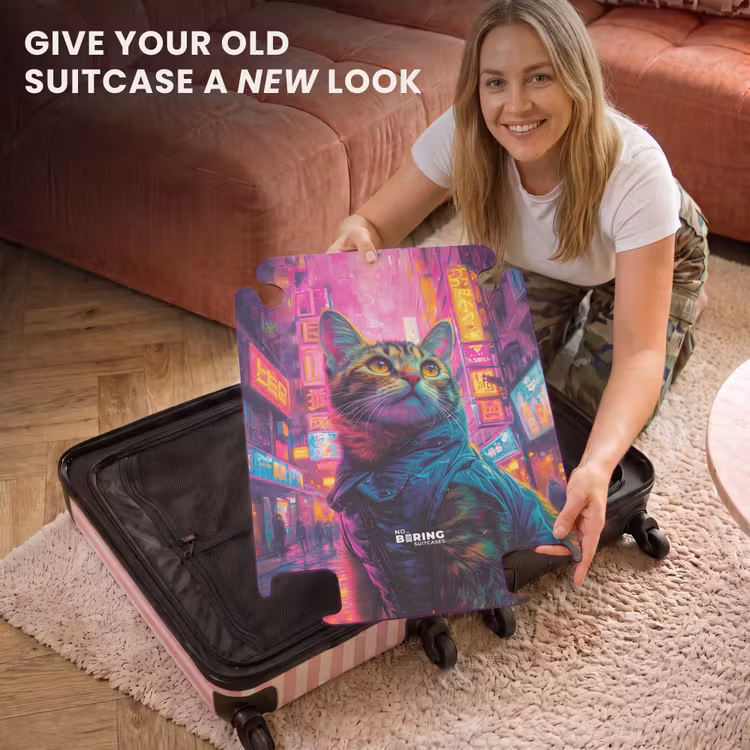 CaseSwap™ - Cat with coat in colorful city — 3