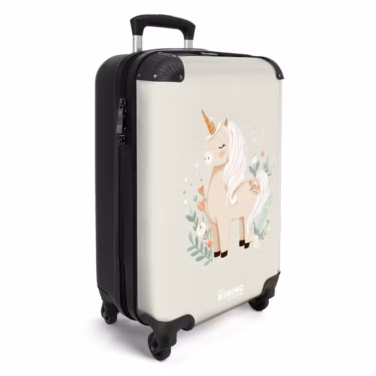 CaseSwap™ - Unicorn among flowers in beige colors — 2