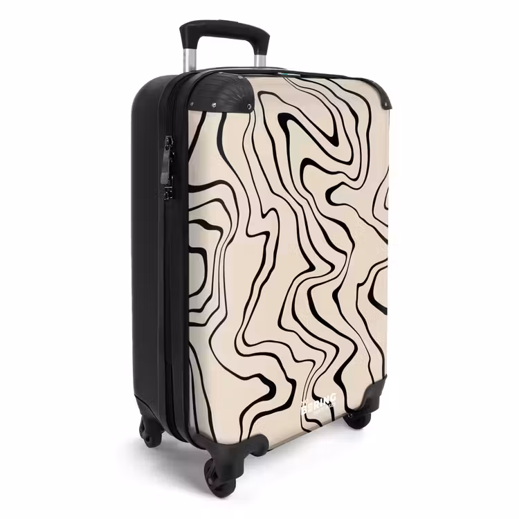 CaseSwap™ - Beige background with abstract black lines — 2