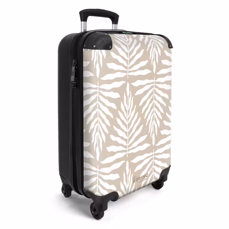 CaseSwap™ - Pattern of leaves in beige with white — 2