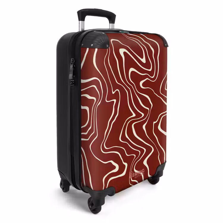 CaseSwap™ - Red background with abstract beige lines — 2