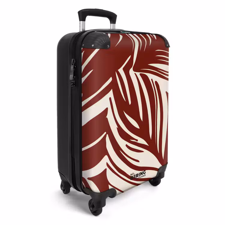CaseSwap™ - Large leaves in red with beige — 2