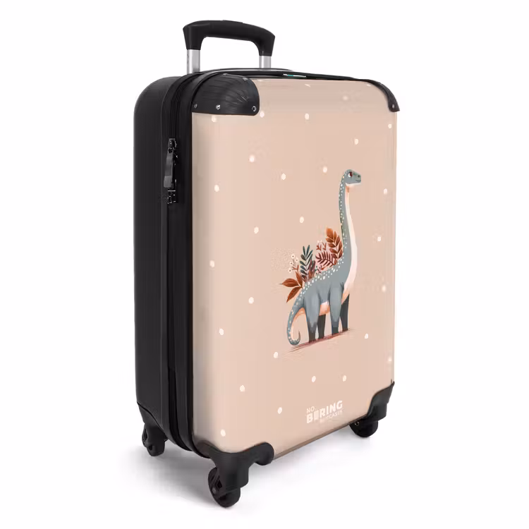 CaseSwap™ - Blue dinosaur on a beige polka dot background — 2