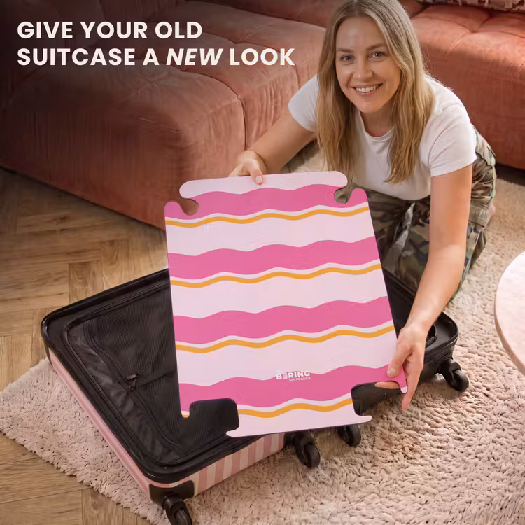 CaseSwap™ - Wavy stripes in pink and orange — 3