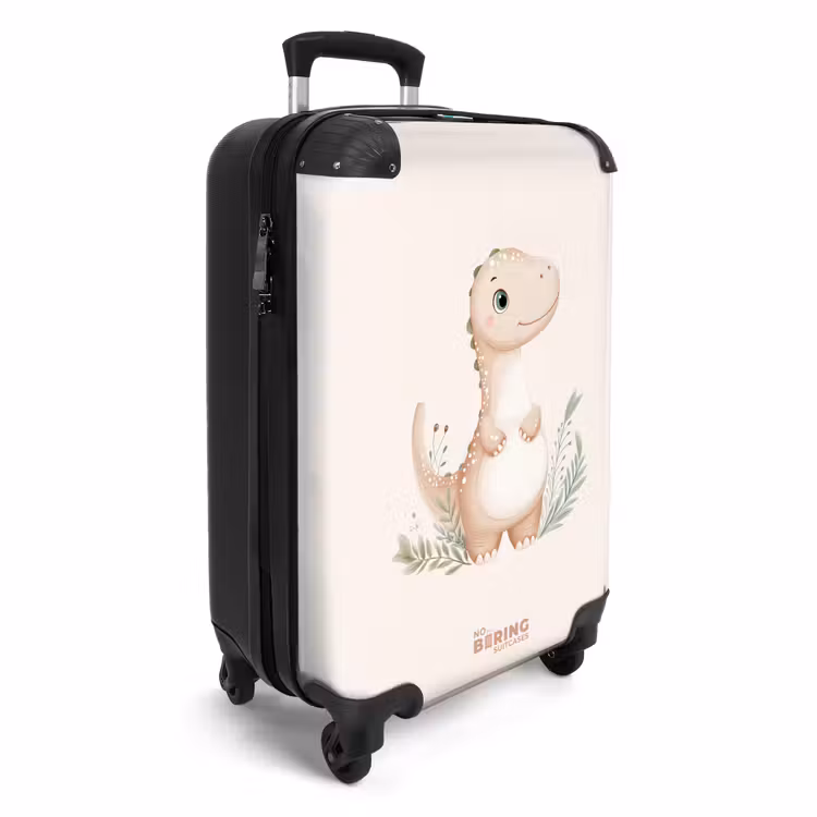 CaseSwap™ - Beige dinosaur with green leaves — 2