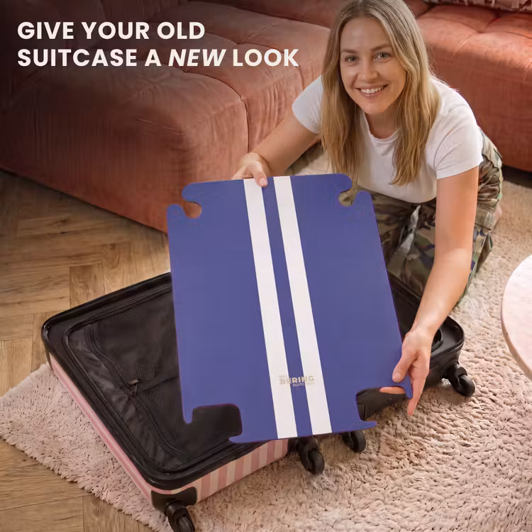 CaseSwap™ - Royal blue background with double white center stripe — 3