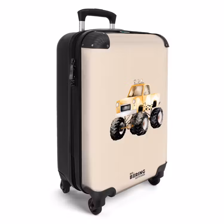 CaseSwap™ - Yellow monster truck on a beige background — 2