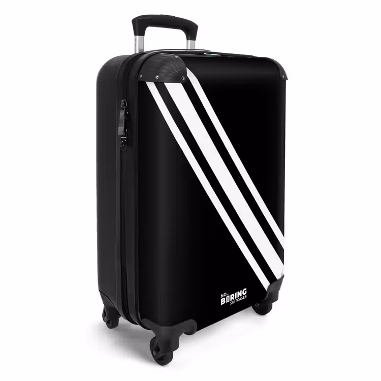 CaseSwap™ - Black background with diagonal white double stripe — 2