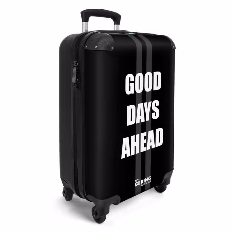 CaseSwap™ - Black background with gray center lanes and text Good Days Ahead — 2