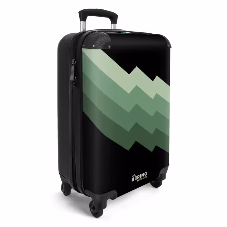 CaseSwap™ - Black background with cascading green zigzag stripes — 2