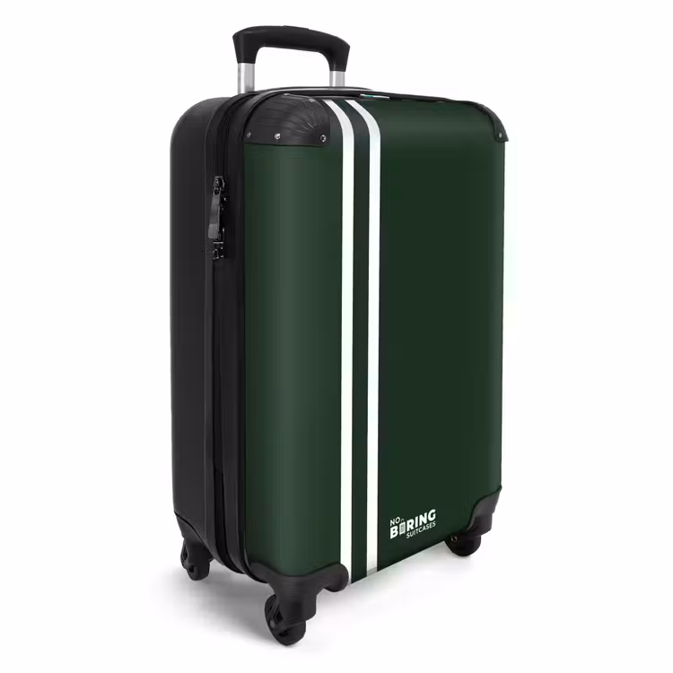 CaseSwap™ - Dark green background with double white side stripes on the left — 2