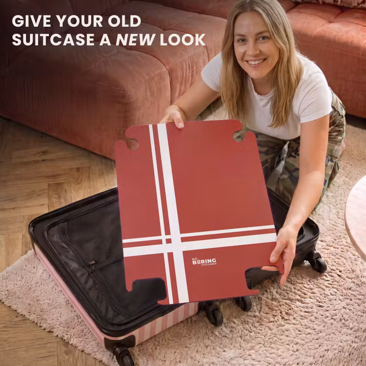 CaseSwap™ - Red background with white cross pattern at lower left — 3
