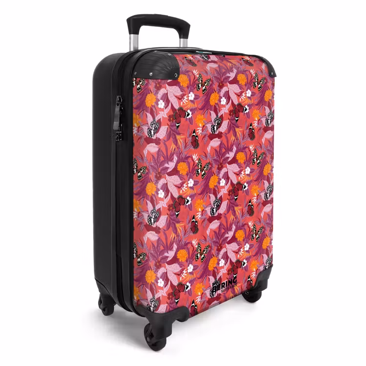 CaseSwap™ - Tropical butterfly pattern dark pink — 2