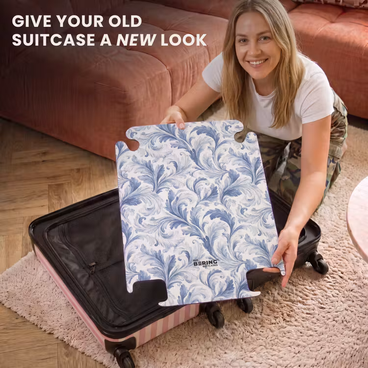 CaseSwap™ - Baroque leaves pattern blue — 3