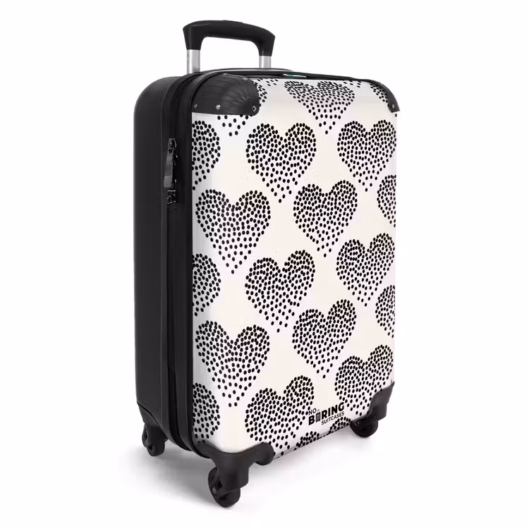 CaseSwap™ - Valentine dots heart pattern black — 2