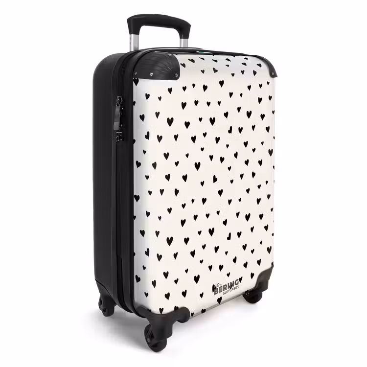 CaseSwap™ - Valentine hearts scattered pattern black — 2