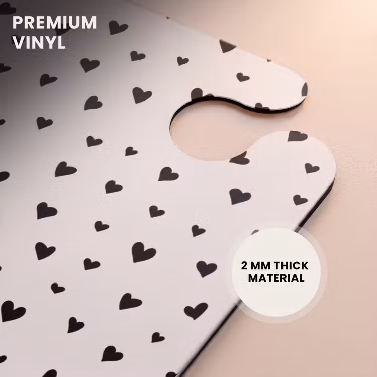 CaseSwap™ - Valentine hearts scattered pattern black — 6