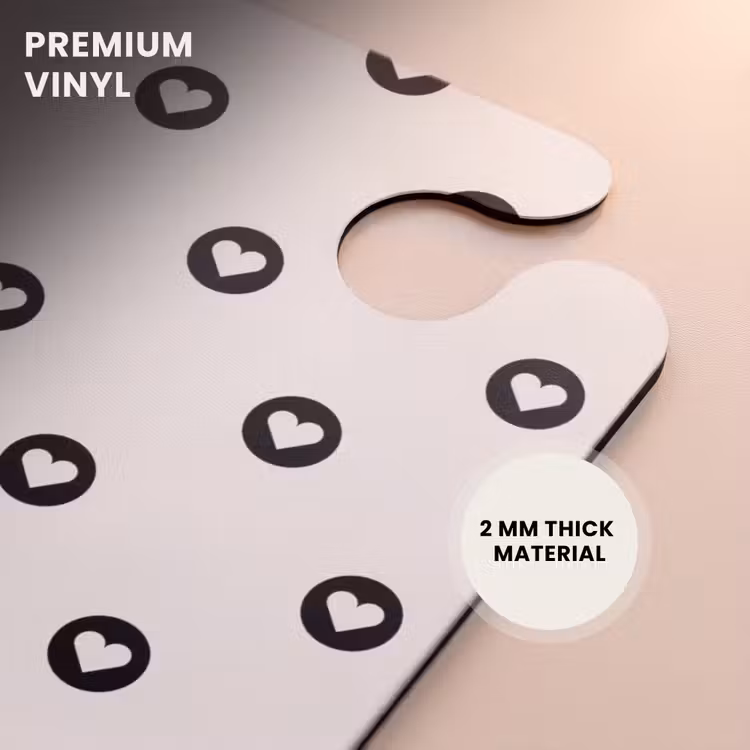 CaseSwap™ - Valentine hearts circle pattern black and white — 6
