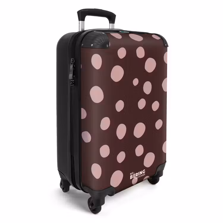 CaseSwap™ - Deep brown background with pink dots — 2