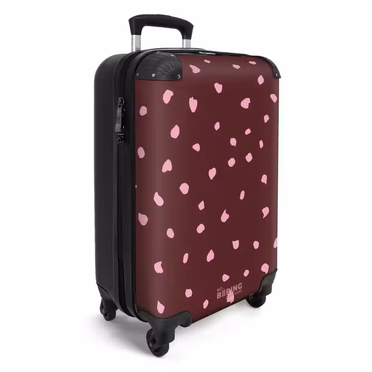 CaseSwap™ - Pink spots on bordeaux colored background — 2