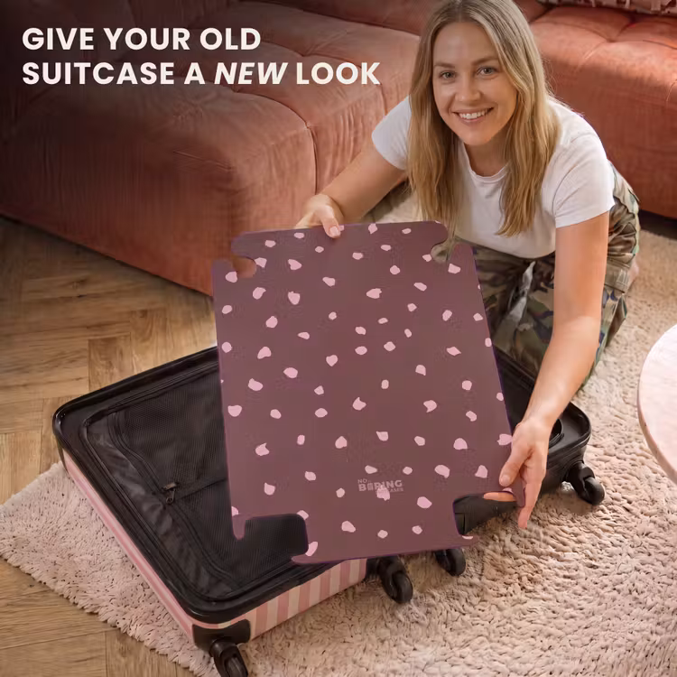 CaseSwap™ - Pink spots on bordeaux colored background — 3