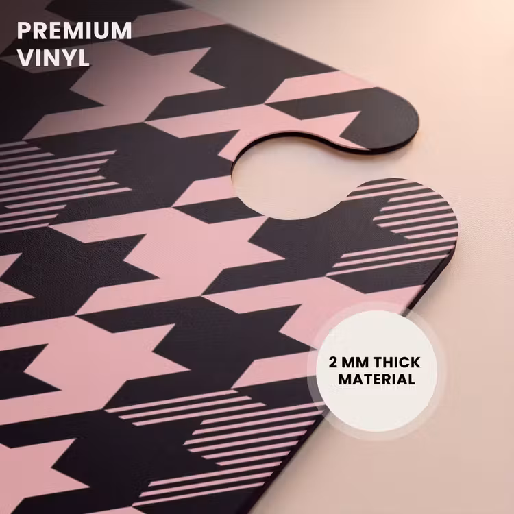 CaseSwap™ - Large pied-de-poule pattern in pink and black — 6