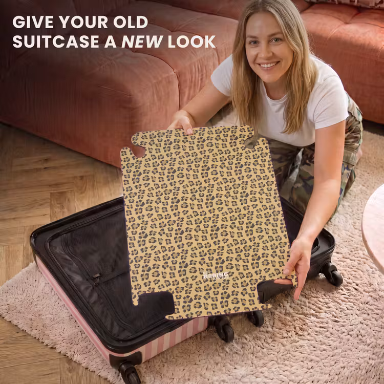 CaseSwap™ - Leopard print on golden yellow background — 3