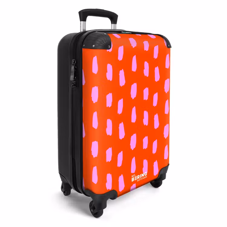 CaseSwap™ - Spot pattern in pink on bright red background — 2