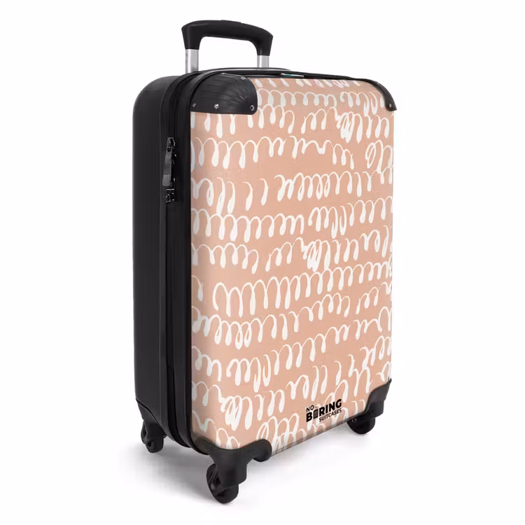 CaseSwap™ - Wavy white loop lines on terracotta background — 2